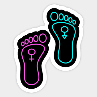 Couple footprint Sticker